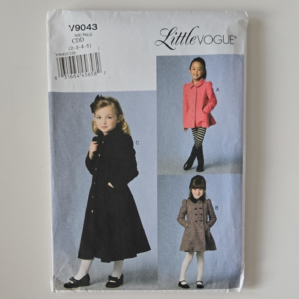 Little Vogue V9043 Sewing Pattern | 2014 | Uncut & Factory Folded